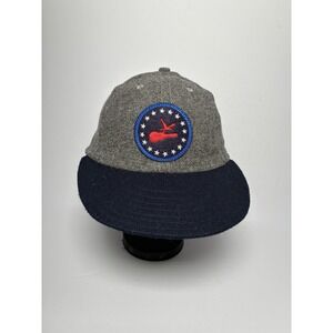 Stockbridge Sewing Works Hat Wool Felt Guitar Bird Patch Fitted Cap Size 7 3/8